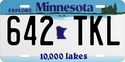 MN license plate 642TKL