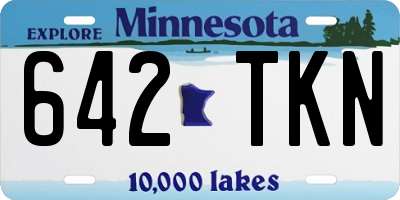 MN license plate 642TKN