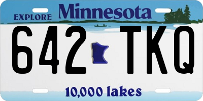 MN license plate 642TKQ