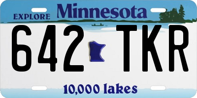 MN license plate 642TKR