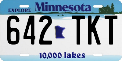 MN license plate 642TKT
