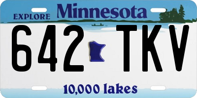 MN license plate 642TKV
