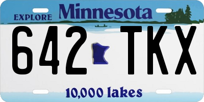 MN license plate 642TKX