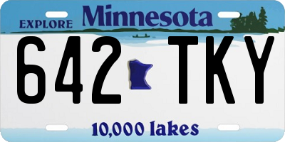 MN license plate 642TKY
