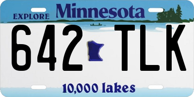 MN license plate 642TLK
