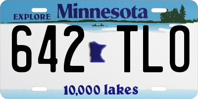 MN license plate 642TLO