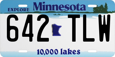 MN license plate 642TLW