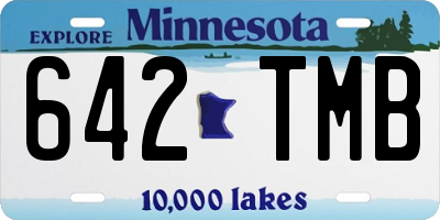MN license plate 642TMB