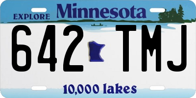 MN license plate 642TMJ