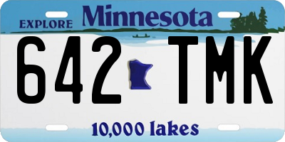 MN license plate 642TMK