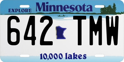 MN license plate 642TMW