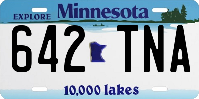 MN license plate 642TNA