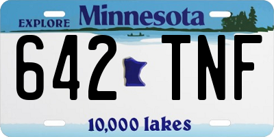 MN license plate 642TNF