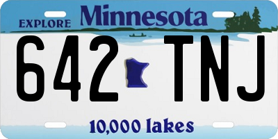 MN license plate 642TNJ
