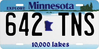 MN license plate 642TNS