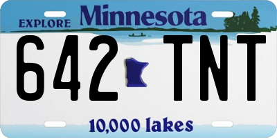 MN license plate 642TNT