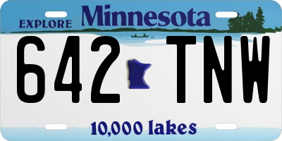 MN license plate 642TNW