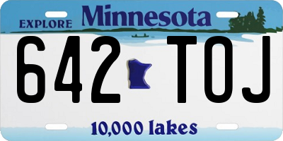 MN license plate 642TOJ