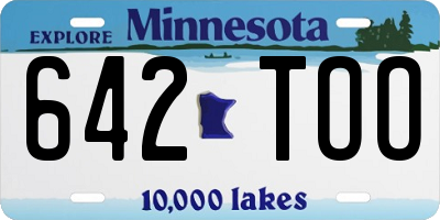 MN license plate 642TOO