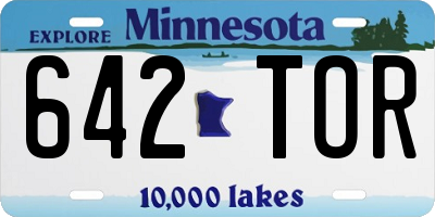 MN license plate 642TOR