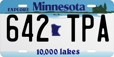 MN license plate 642TPA