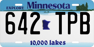 MN license plate 642TPB