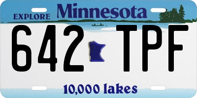 MN license plate 642TPF