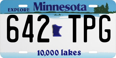 MN license plate 642TPG