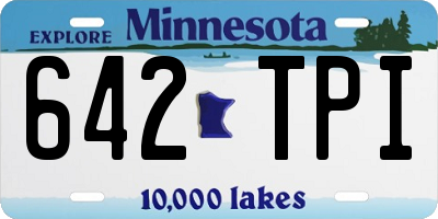 MN license plate 642TPI