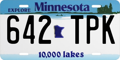 MN license plate 642TPK