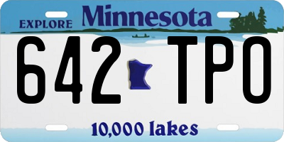 MN license plate 642TPO