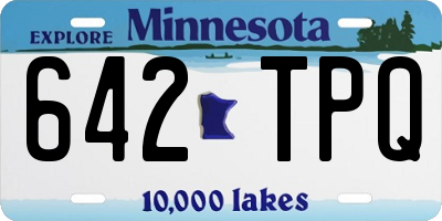 MN license plate 642TPQ