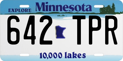 MN license plate 642TPR