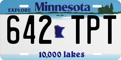 MN license plate 642TPT