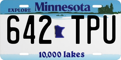 MN license plate 642TPU