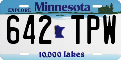 MN license plate 642TPW