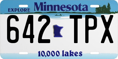 MN license plate 642TPX