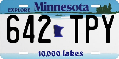 MN license plate 642TPY