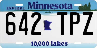 MN license plate 642TPZ
