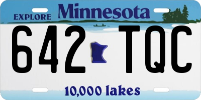 MN license plate 642TQC