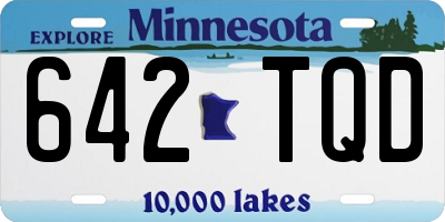 MN license plate 642TQD