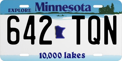 MN license plate 642TQN