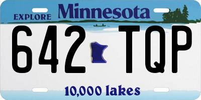 MN license plate 642TQP