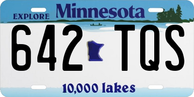 MN license plate 642TQS