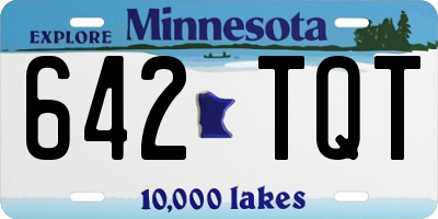 MN license plate 642TQT