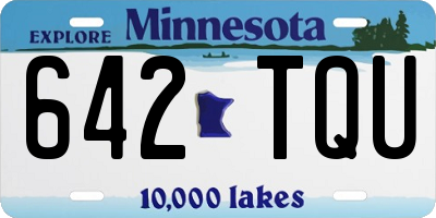 MN license plate 642TQU