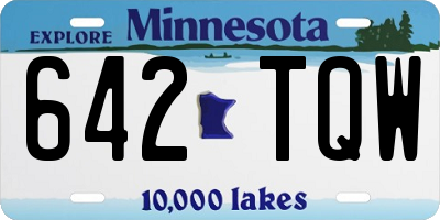 MN license plate 642TQW