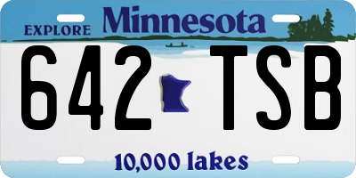 MN license plate 642TSB