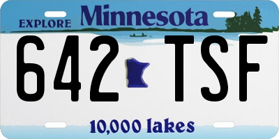 MN license plate 642TSF