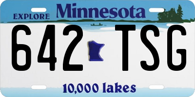 MN license plate 642TSG